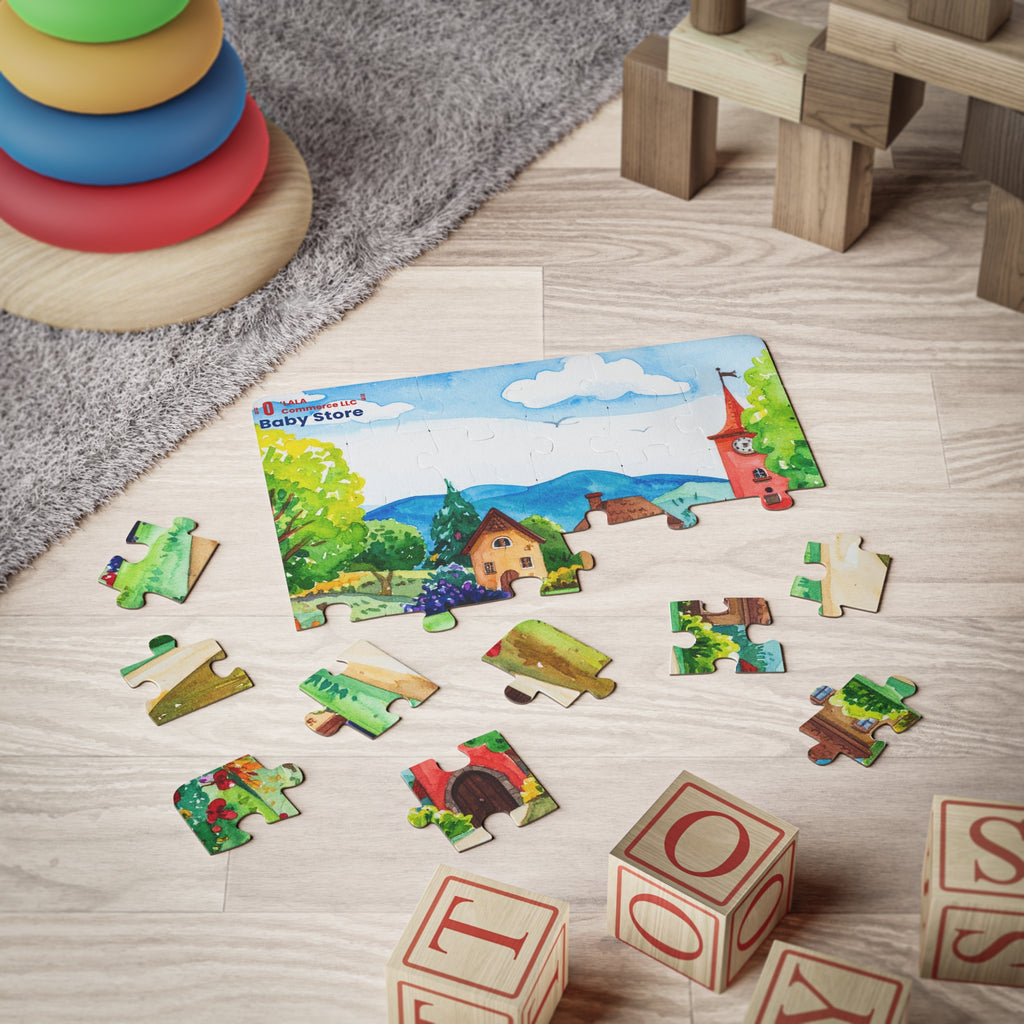 30-Piece Kids Puzzle – Colorful Village Scene Montessori Puzzle for Toddlers & Preschoolers