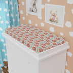 Changing Pad Cover - Whimsical Red Mermaid Nursery Print