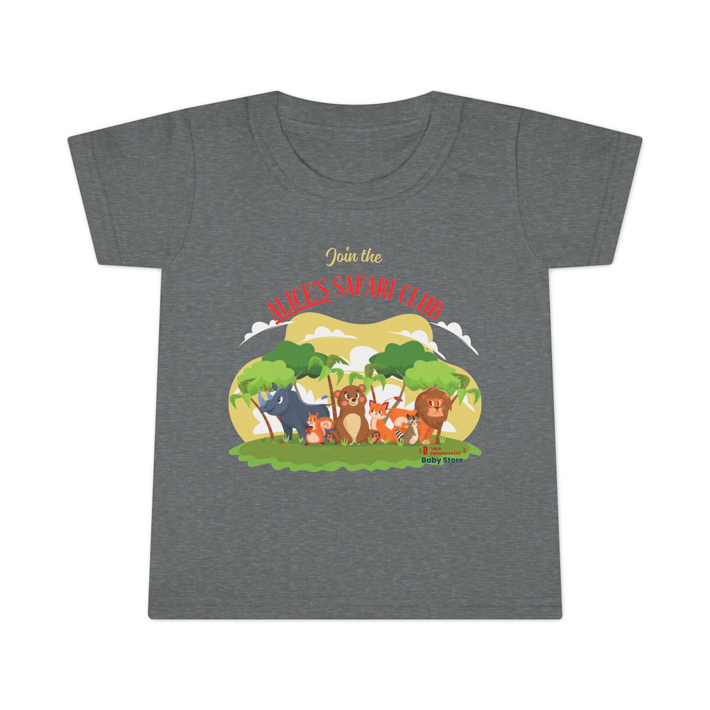 Toddler T-Shirt – Cute Safari Animal Crew Graphic Tee (Join the Wild Safari Club)