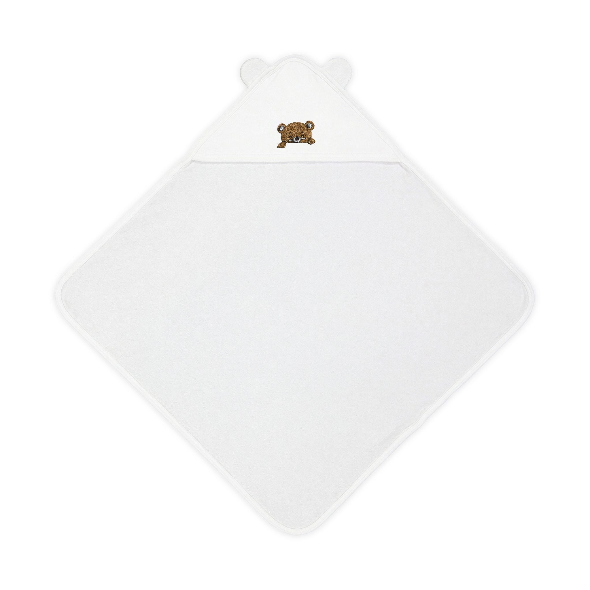 Embroidered Bear-Ear Terry Hooded Baby Towel