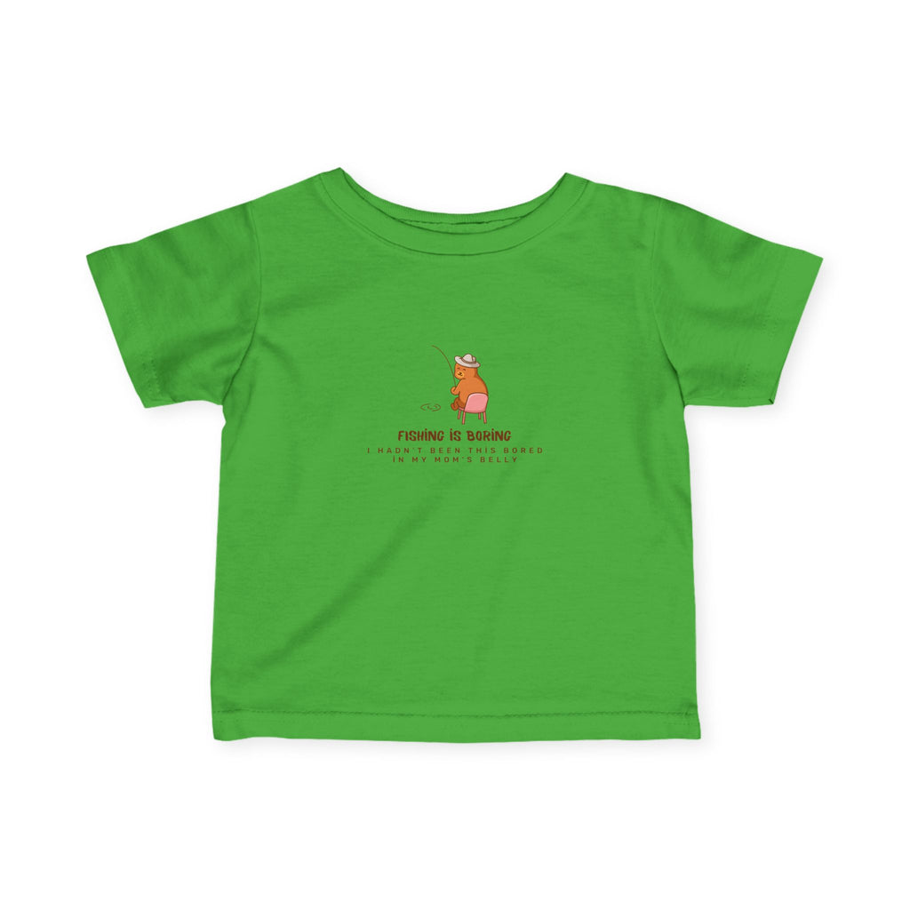 Infant Tee – Fıshing is boring "Cute Bear" Baby Shirt
