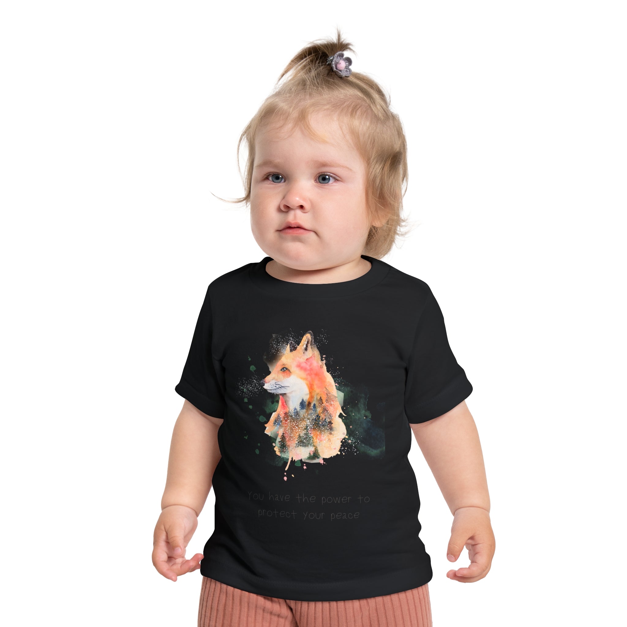 Baby Fox T‑Shirt - "You Have the Power to Protect Your Peace" Infant Tee