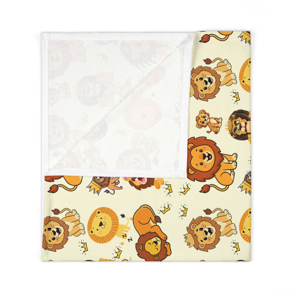 Lion Pattern Baby Swaddle Blanket — Cute Safari Nursery Swaddle for Newborns