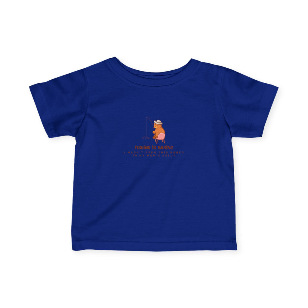 Infant Tee – Fıshing is boring "Cute Bear" Baby Shirt