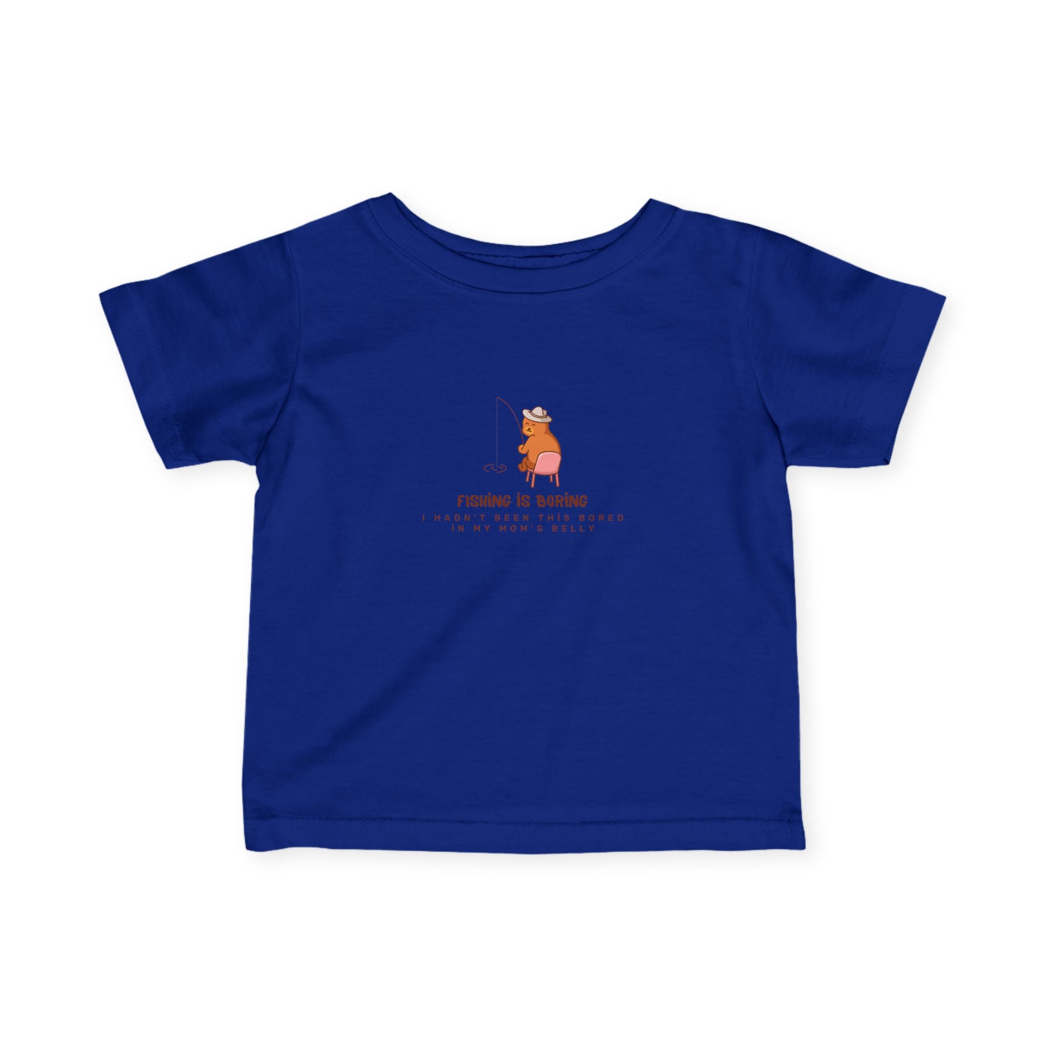 Infant Tee – Fıshing is boring "Cute Bear" Baby Shirt