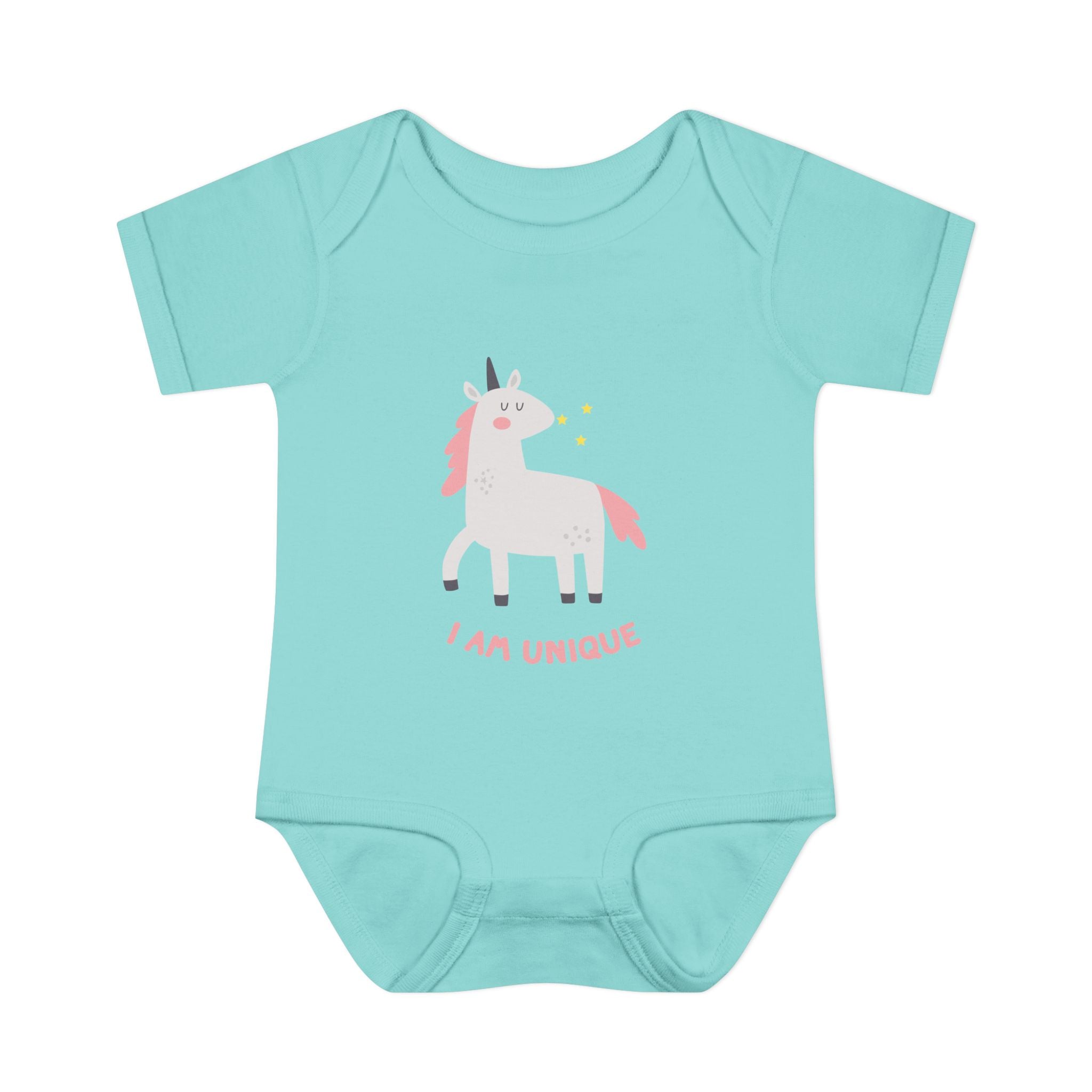 I Am Unique Unicorn Infant Bodysuit – Cute Pink Baby Onesie for Newborns & Baby Showers