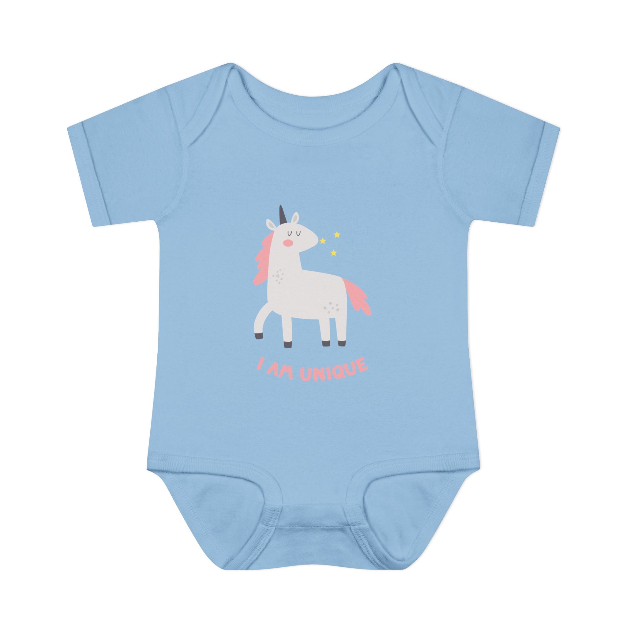 I Am Unique Unicorn Infant Bodysuit – Cute Pink Baby Onesie for Newborns & Baby Showers