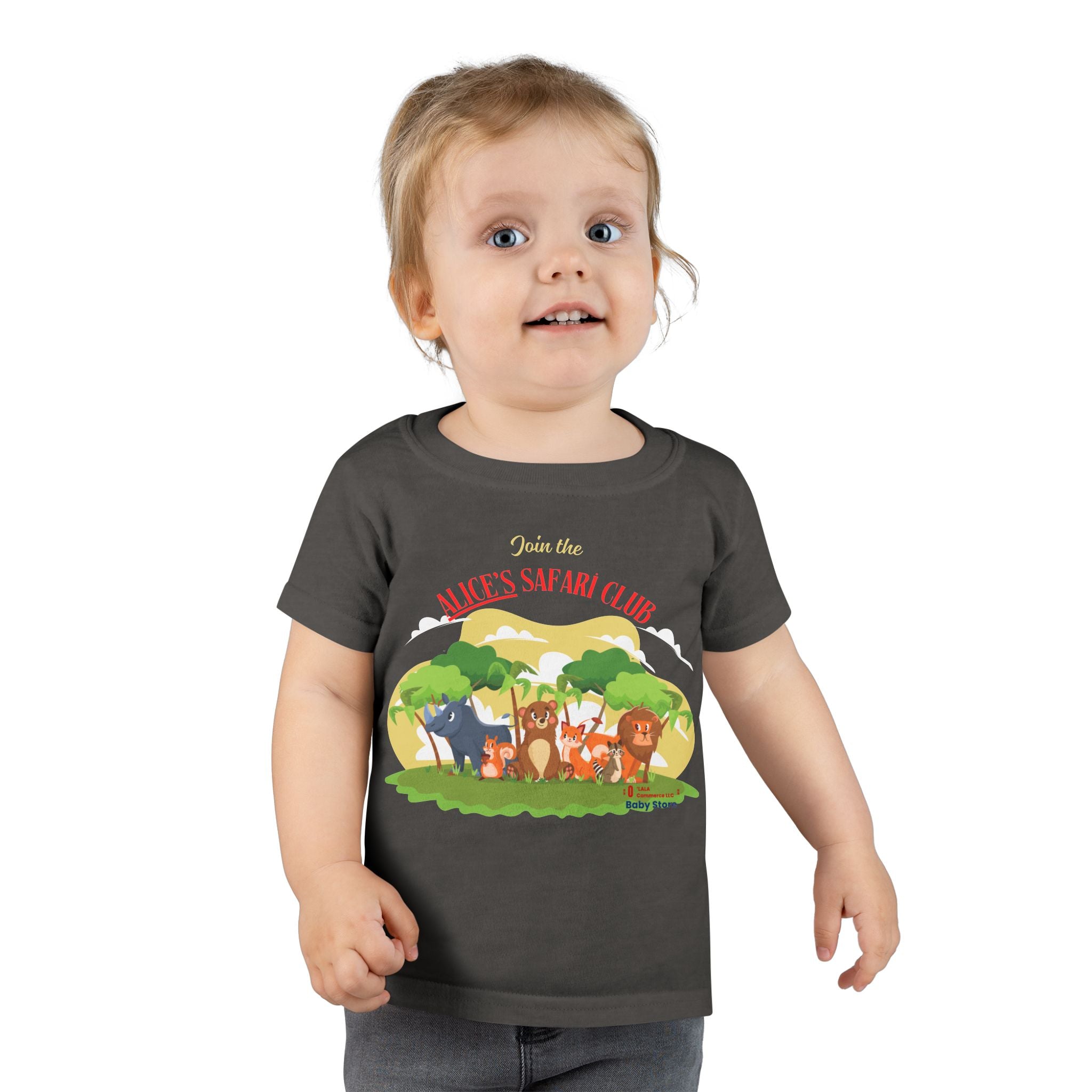 Toddler T-Shirt – Cute Safari Animal Crew Graphic Tee (Join the Wild Safari Club)