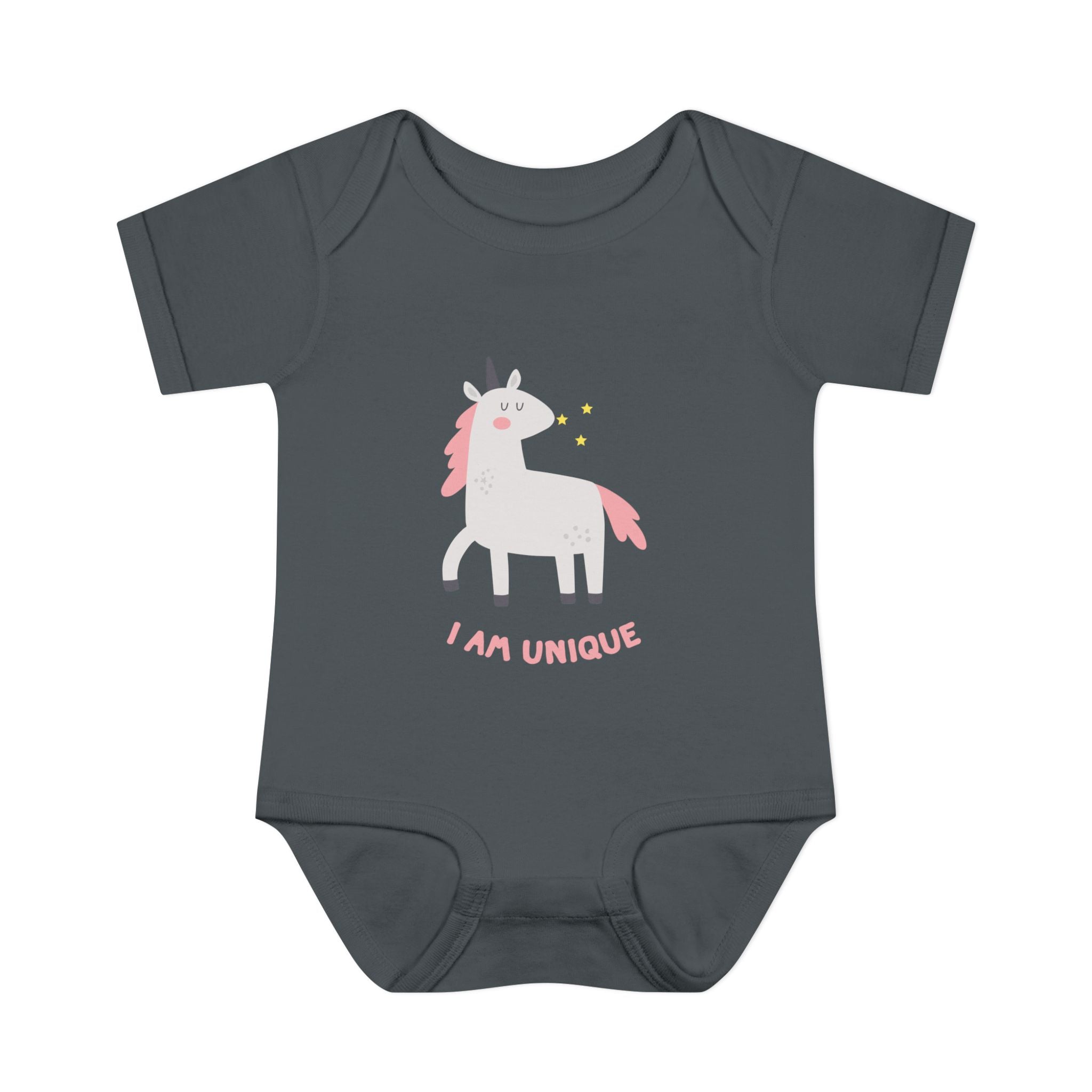 I Am Unique Unicorn Infant Bodysuit – Cute Pink Baby Onesie for Newborns & Baby Showers