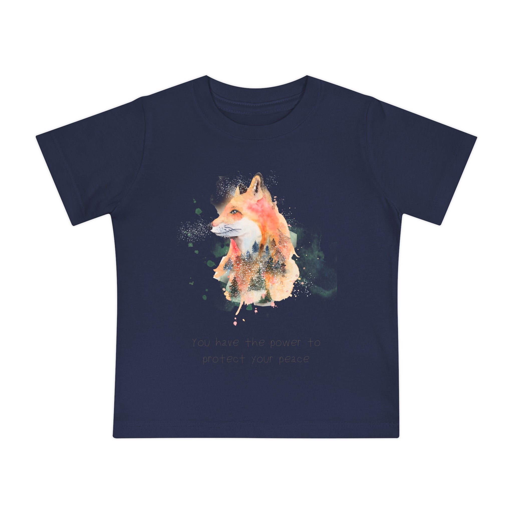 Baby Fox T‑Shirt - "You Have the Power to Protect Your Peace" Infant Tee