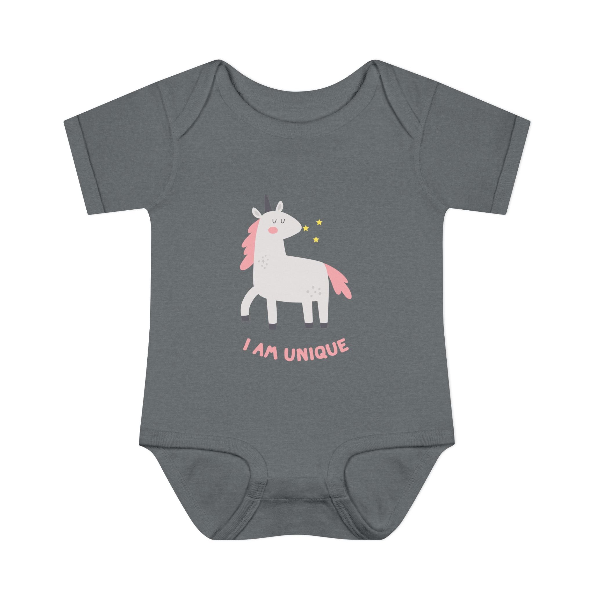 I Am Unique Unicorn Infant Bodysuit – Cute Pink Baby Onesie for Newborns & Baby Showers