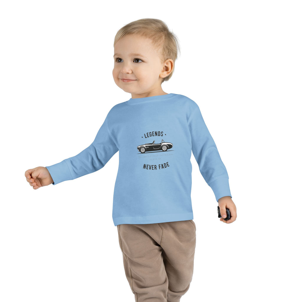 Toddler Long Sleeve Tee — 'Legends Never Fade' Vintage Car