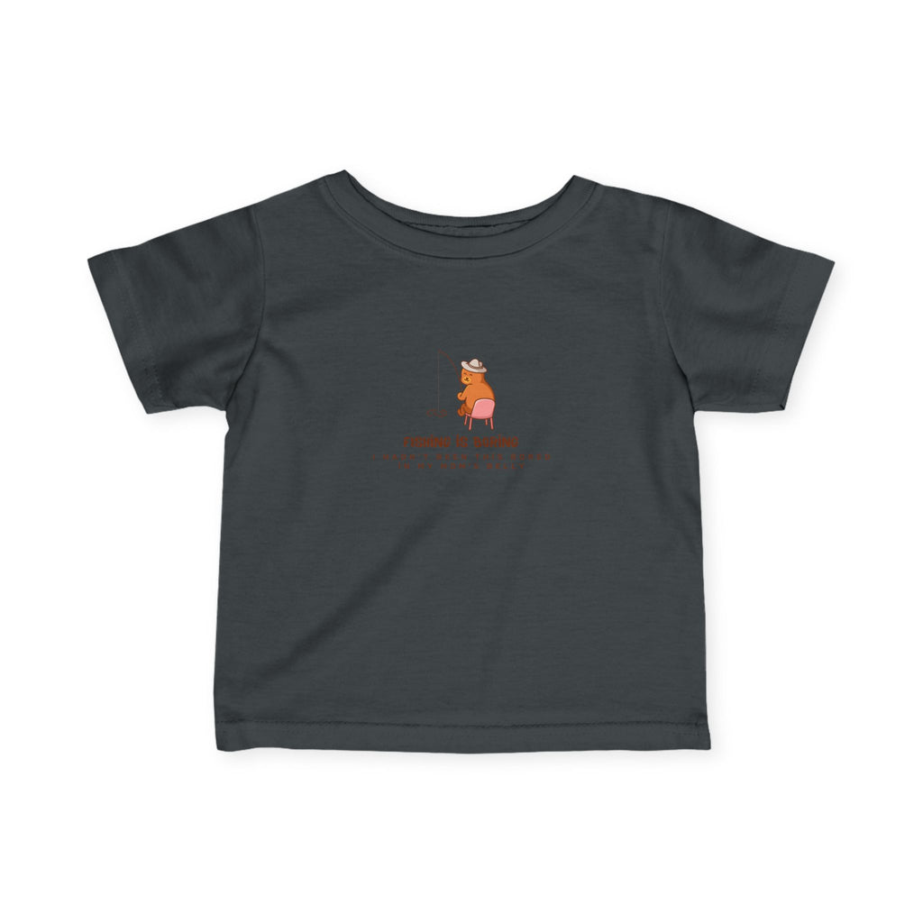 Infant Tee – Fıshing is boring "Cute Bear" Baby Shirt