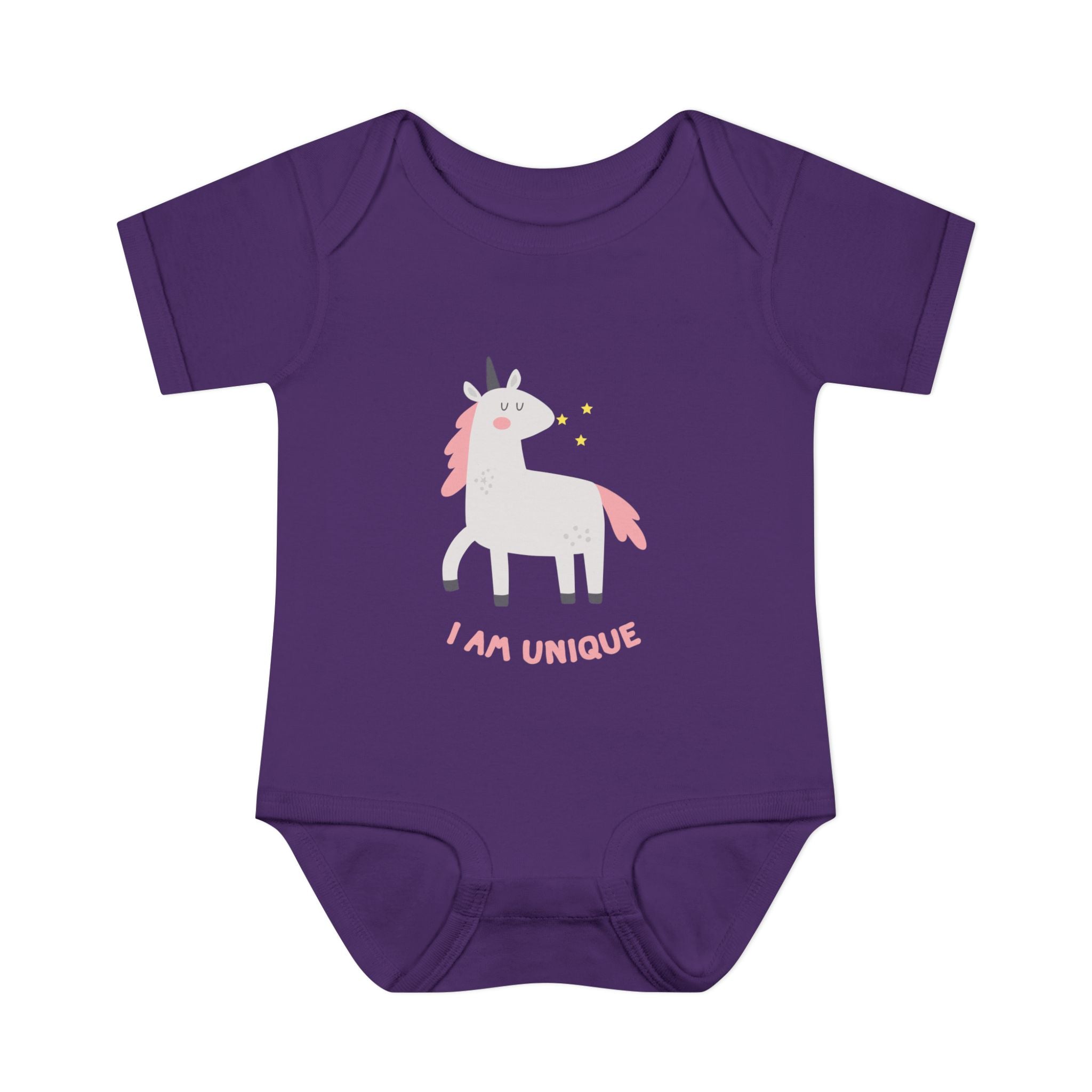 I Am Unique Unicorn Infant Bodysuit – Cute Pink Baby Onesie for Newborns & Baby Showers