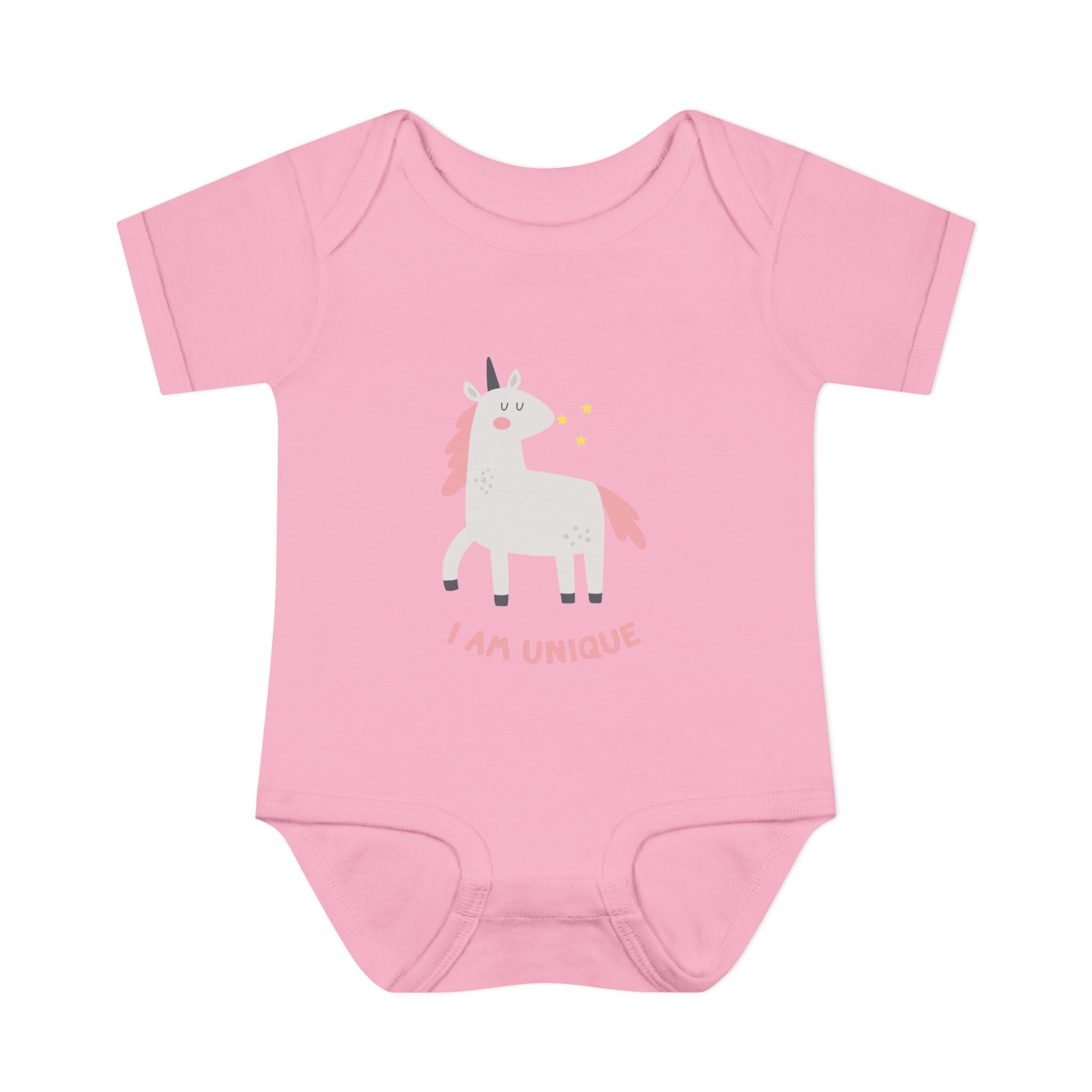 I Am Unique Unicorn Infant Bodysuit – Cute Pink Baby Onesie for Newborns & Baby Showers