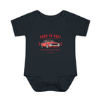 Baby Bodysuit - "Born to Race" Red Muscle Car Infant Onesie