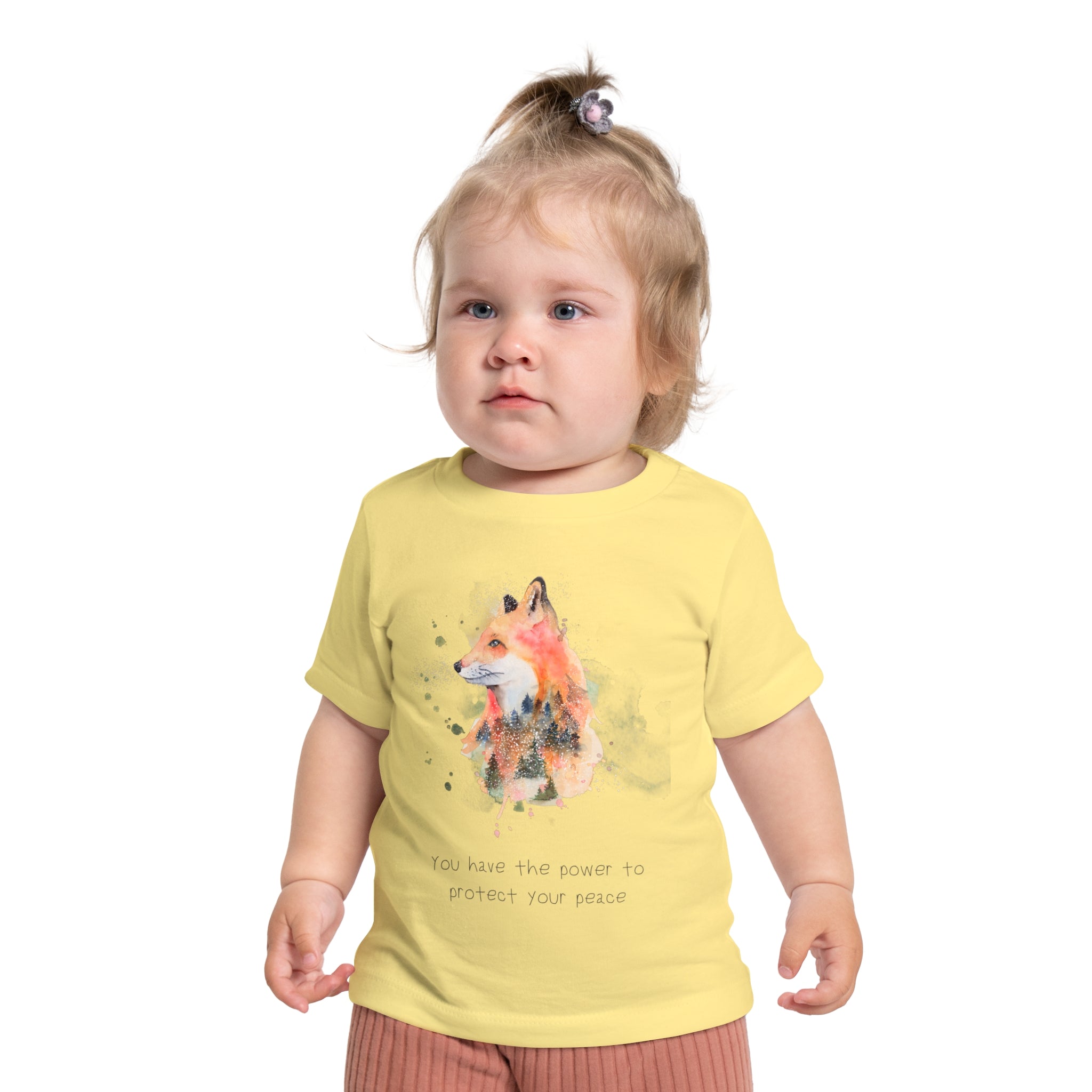 Baby Fox T‑Shirt - "You Have the Power to Protect Your Peace" Infant Tee