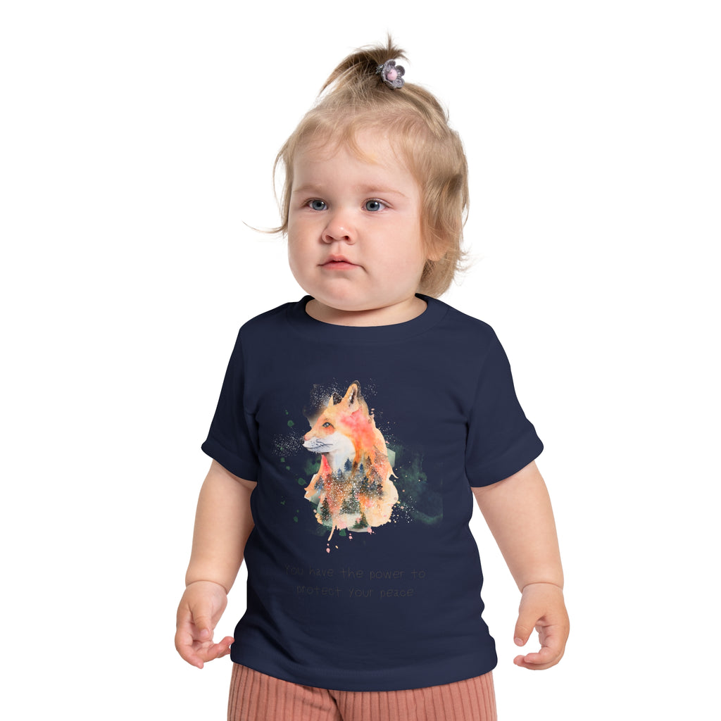 Baby Fox T‑Shirt - "You Have the Power to Protect Your Peace" Infant Tee
