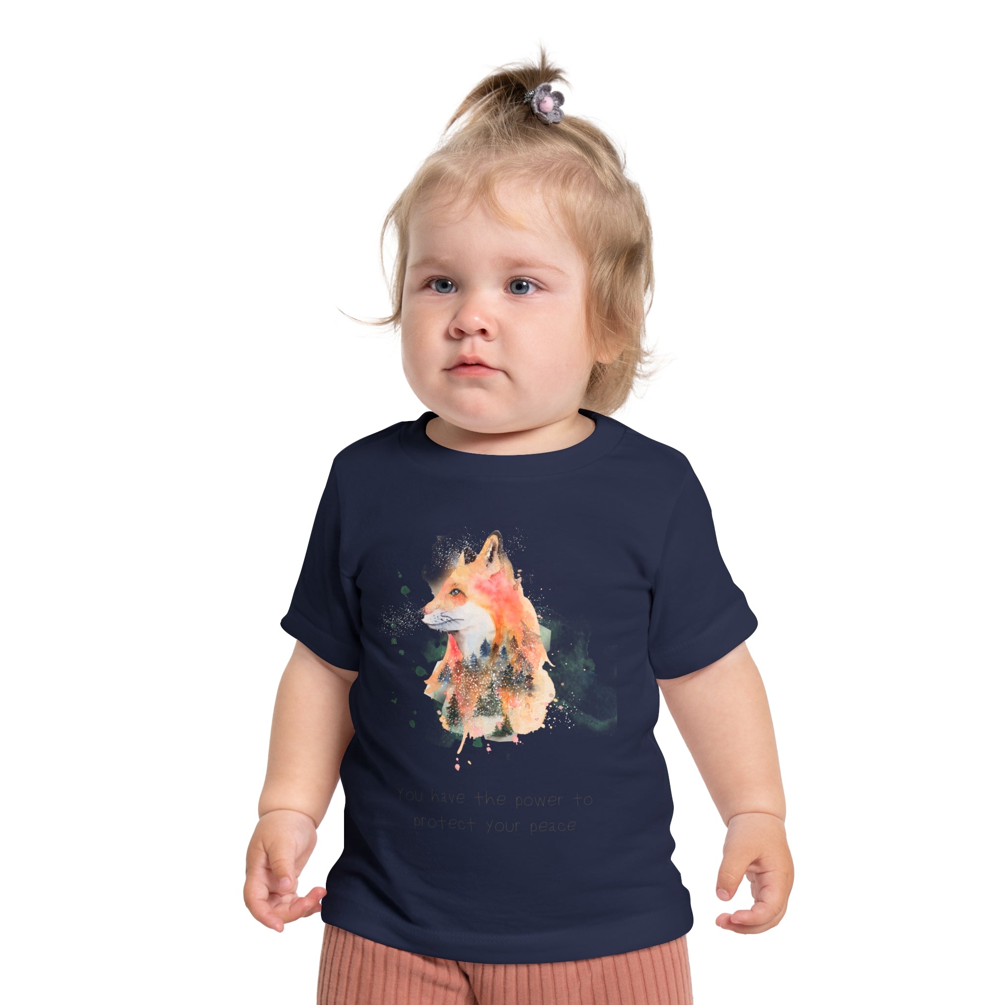 Baby Fox T‑Shirt - "You Have the Power to Protect Your Peace" Infant Tee