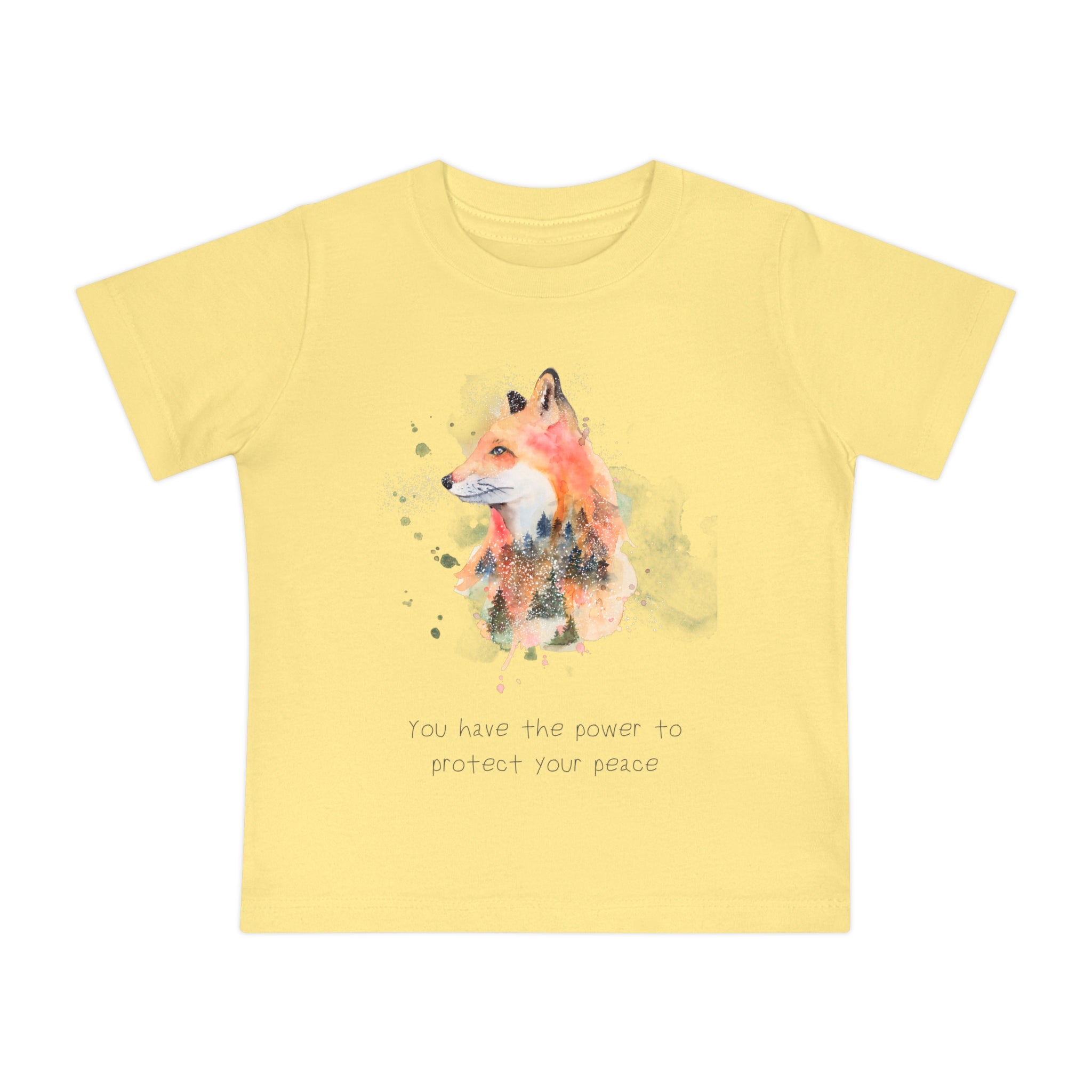 Baby Fox T‑Shirt - "You Have the Power to Protect Your Peace" Infant Tee