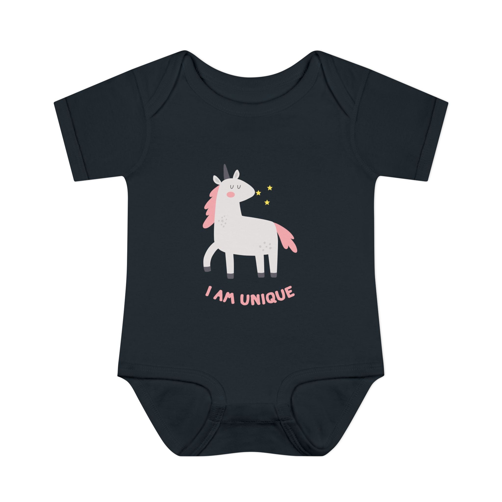 I Am Unique Unicorn Infant Bodysuit – Cute Pink Baby Onesie for Newborns & Baby Showers