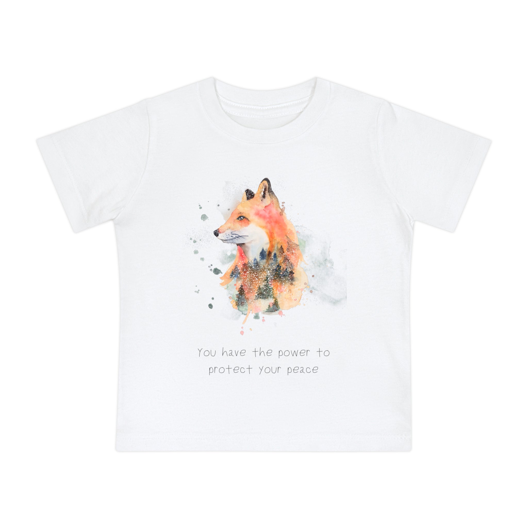 Baby Fox T‑Shirt - "You Have the Power to Protect Your Peace" Infant Tee