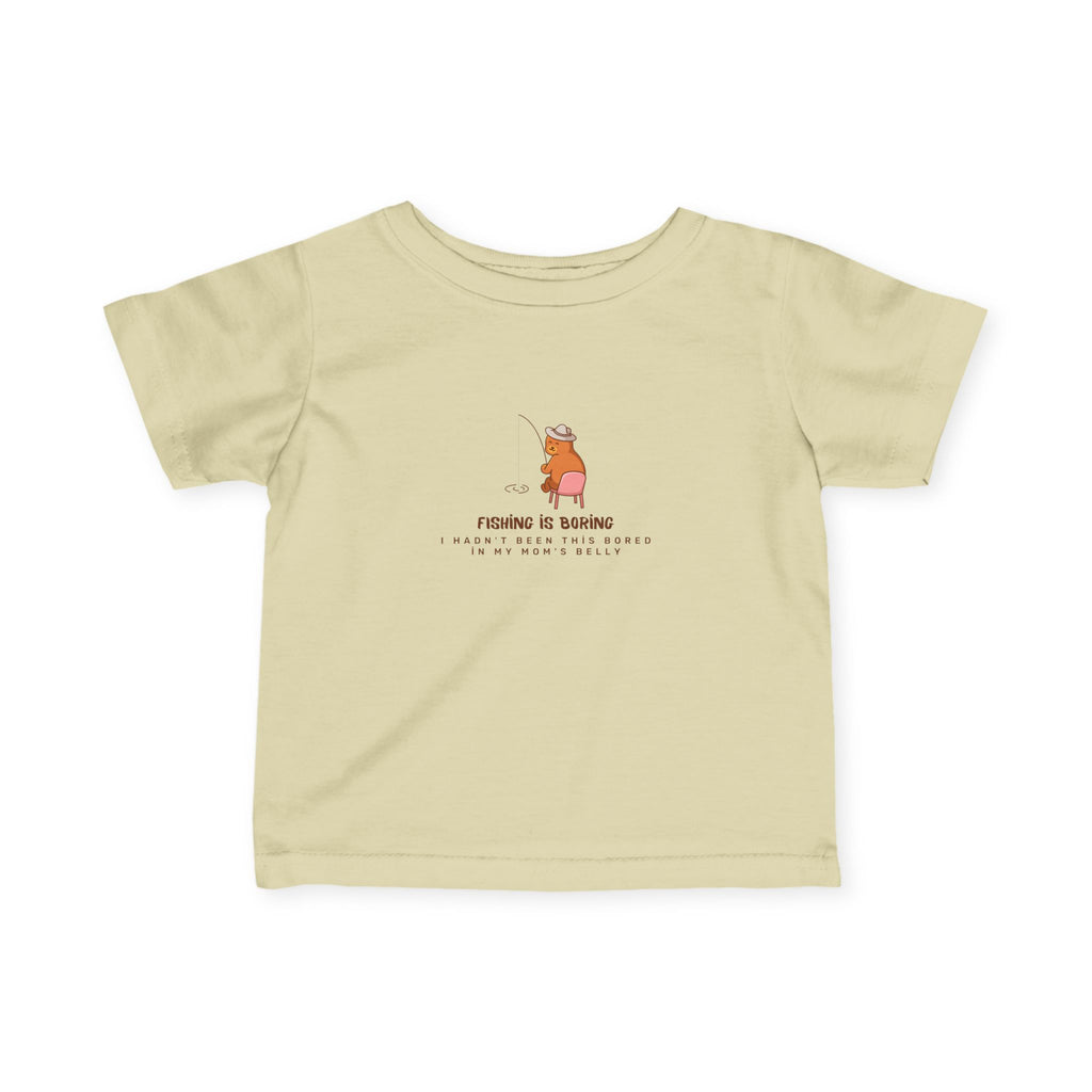Infant Tee – Fıshing is boring "Cute Bear" Baby Shirt