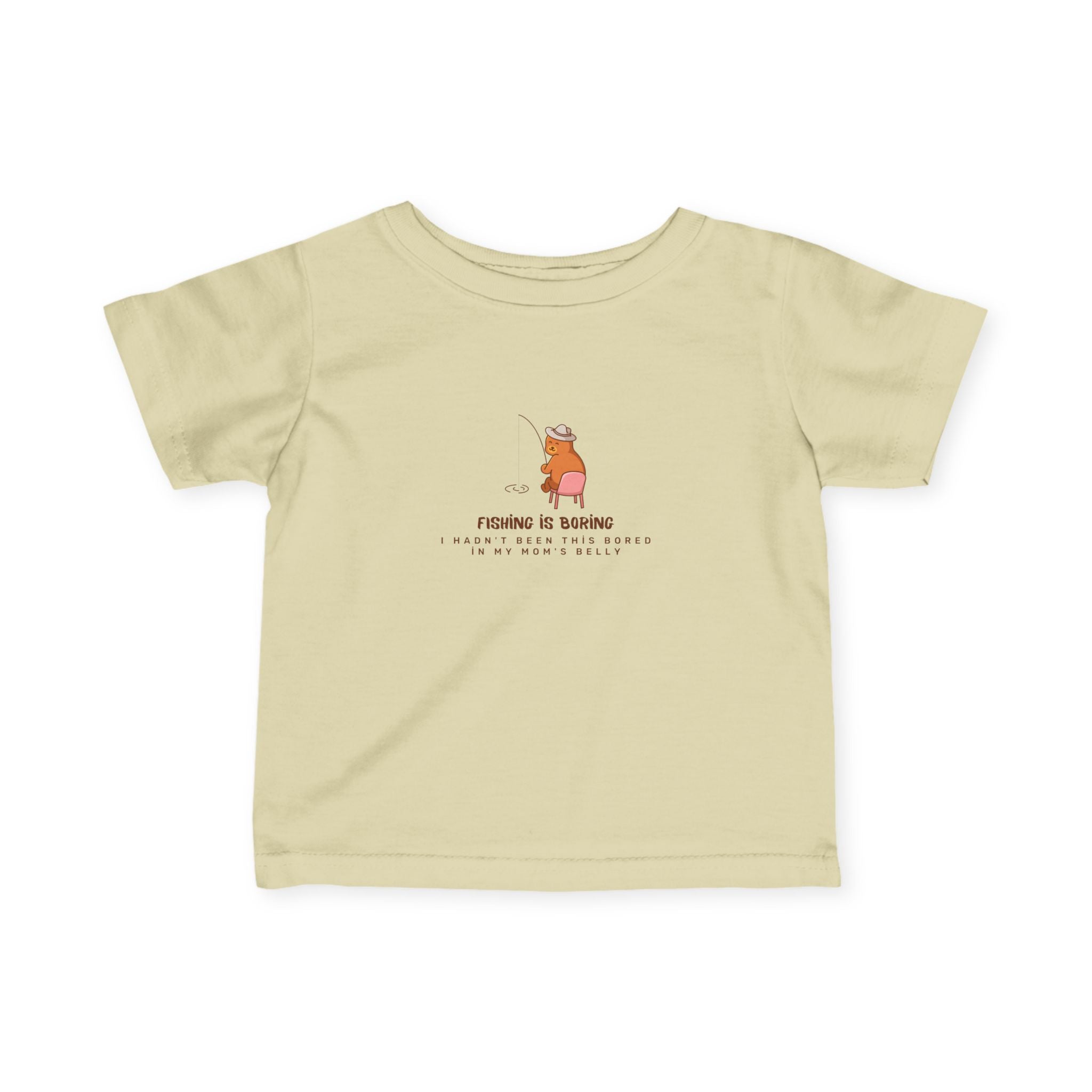 Infant Tee – Fıshing is boring "Cute Bear" Baby Shirt