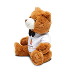 Plush Teddy Bear with 'Fishing Is Boring' T-Shirt — Cute Gift for Kids & Fishing Fans