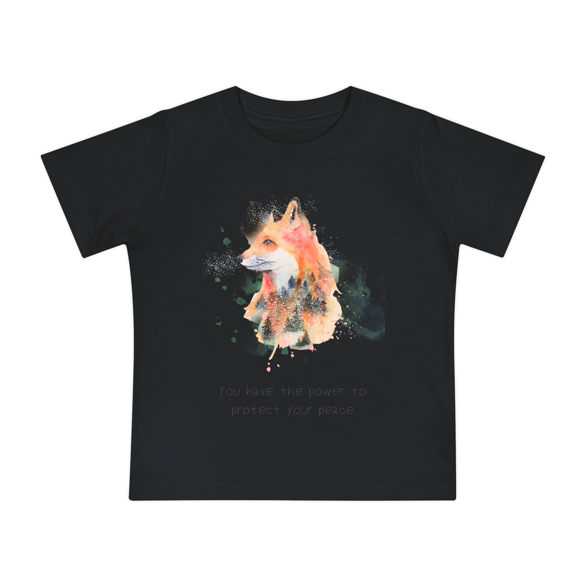 Baby Fox T‑Shirt - "You Have the Power to Protect Your Peace" Infant Tee