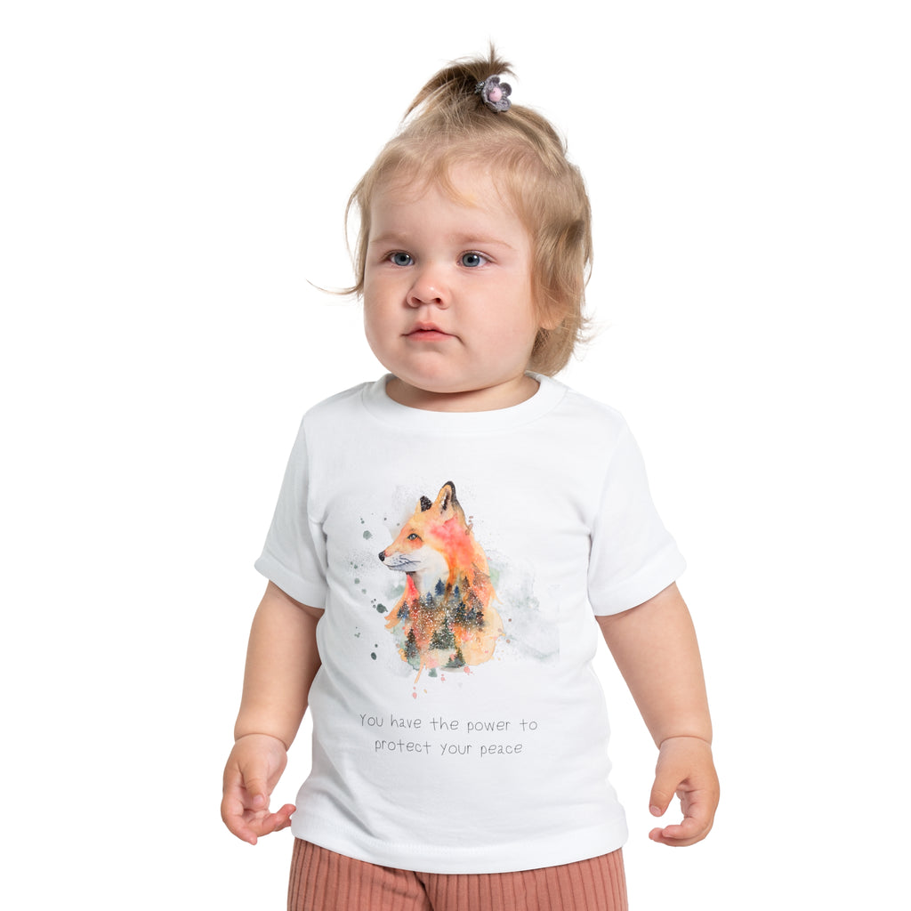 Baby Fox T‑Shirt - "You Have the Power to Protect Your Peace" Infant Tee