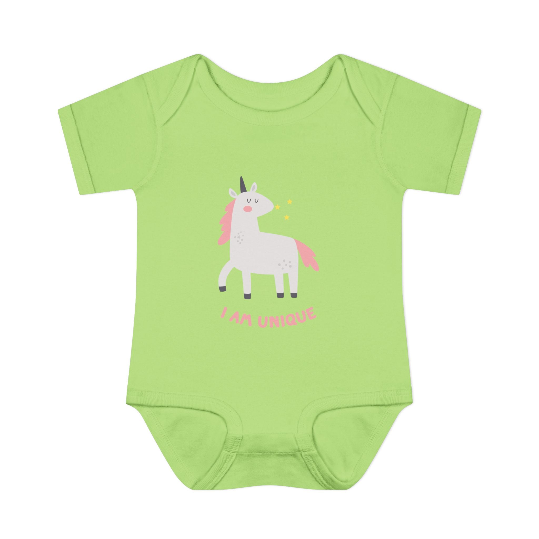 I Am Unique Unicorn Infant Bodysuit – Cute Pink Baby Onesie for Newborns & Baby Showers