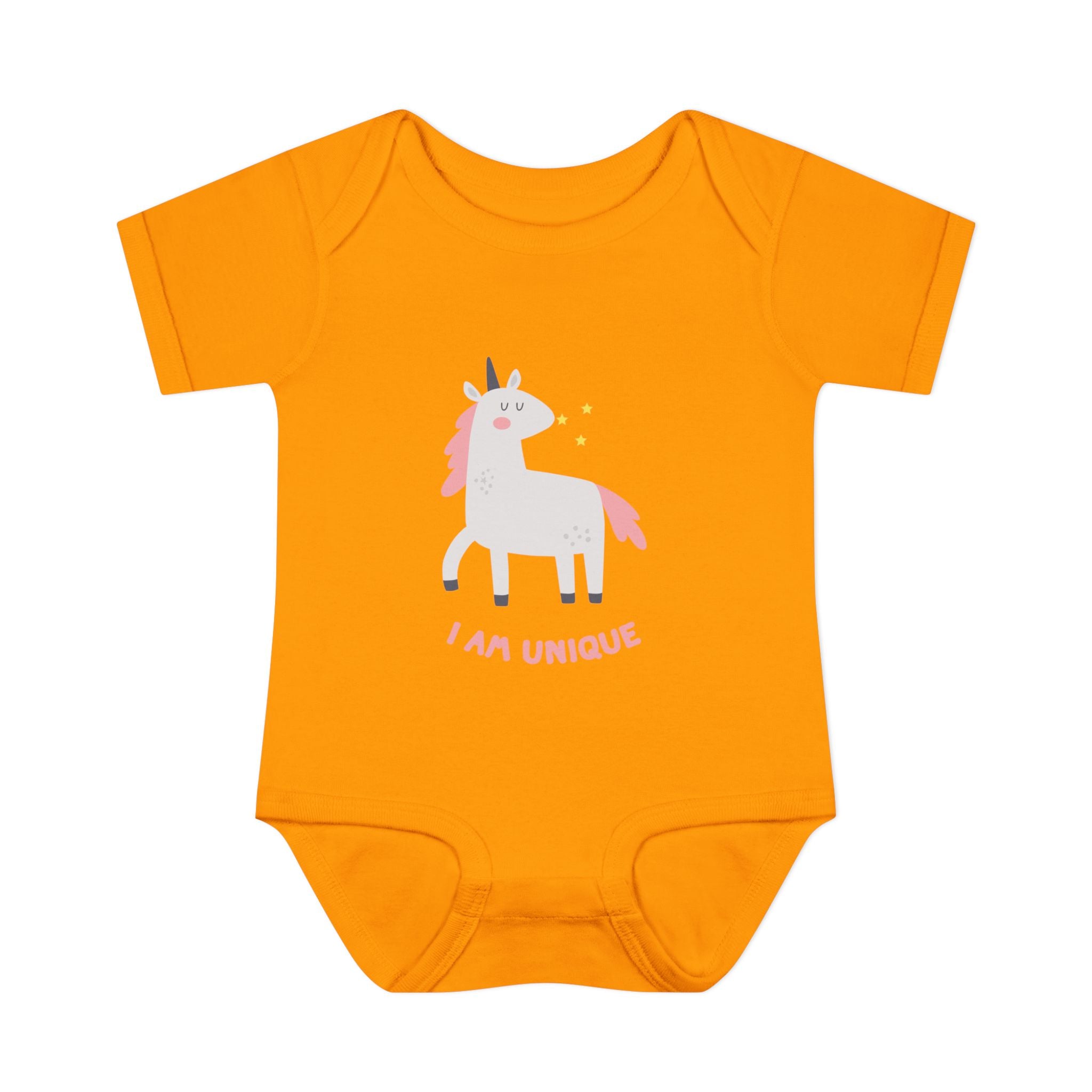 I Am Unique Unicorn Infant Bodysuit – Cute Pink Baby Onesie for Newborns & Baby Showers