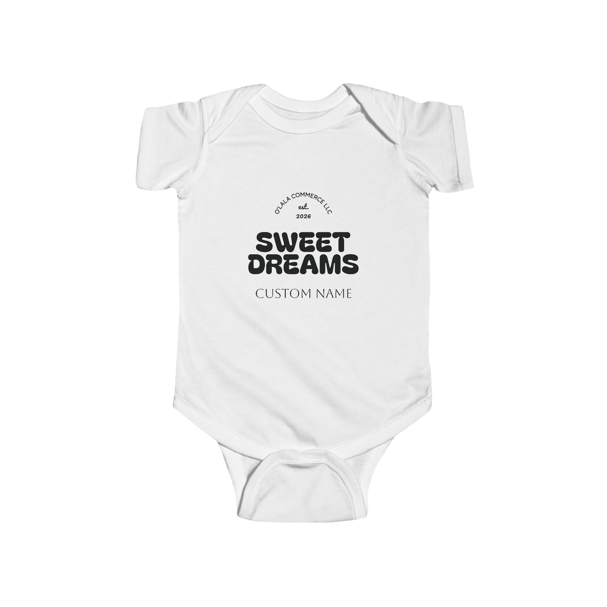 Infant Bodysuit — “Sweet Dreams” Personalized Baby Onesie