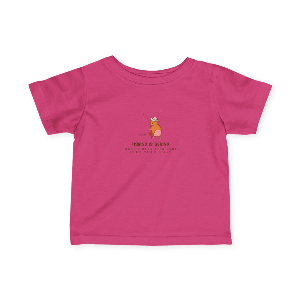 Infant Tee – Fıshing is boring "Cute Bear" Baby Shirt