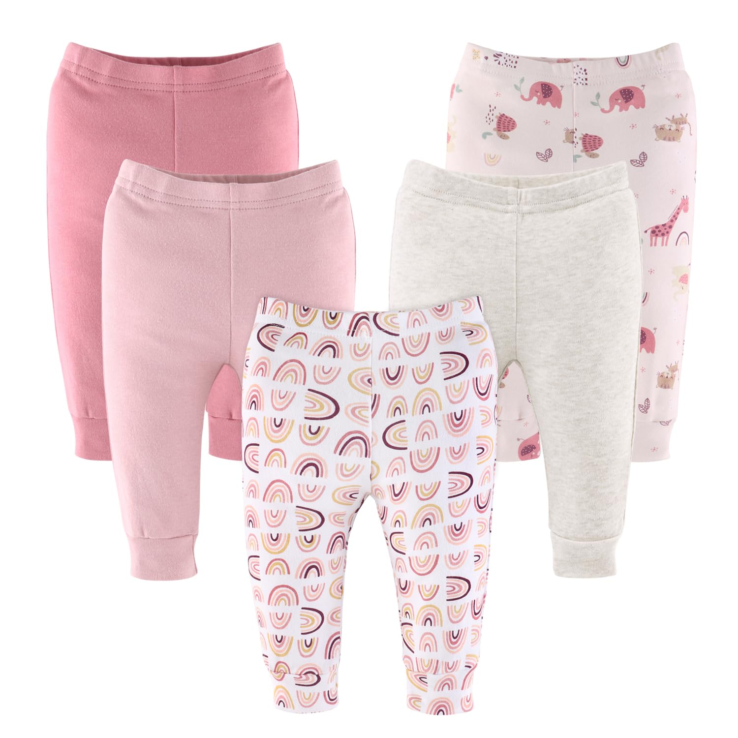 Soft Cotton Baby Pants - 5-Pack