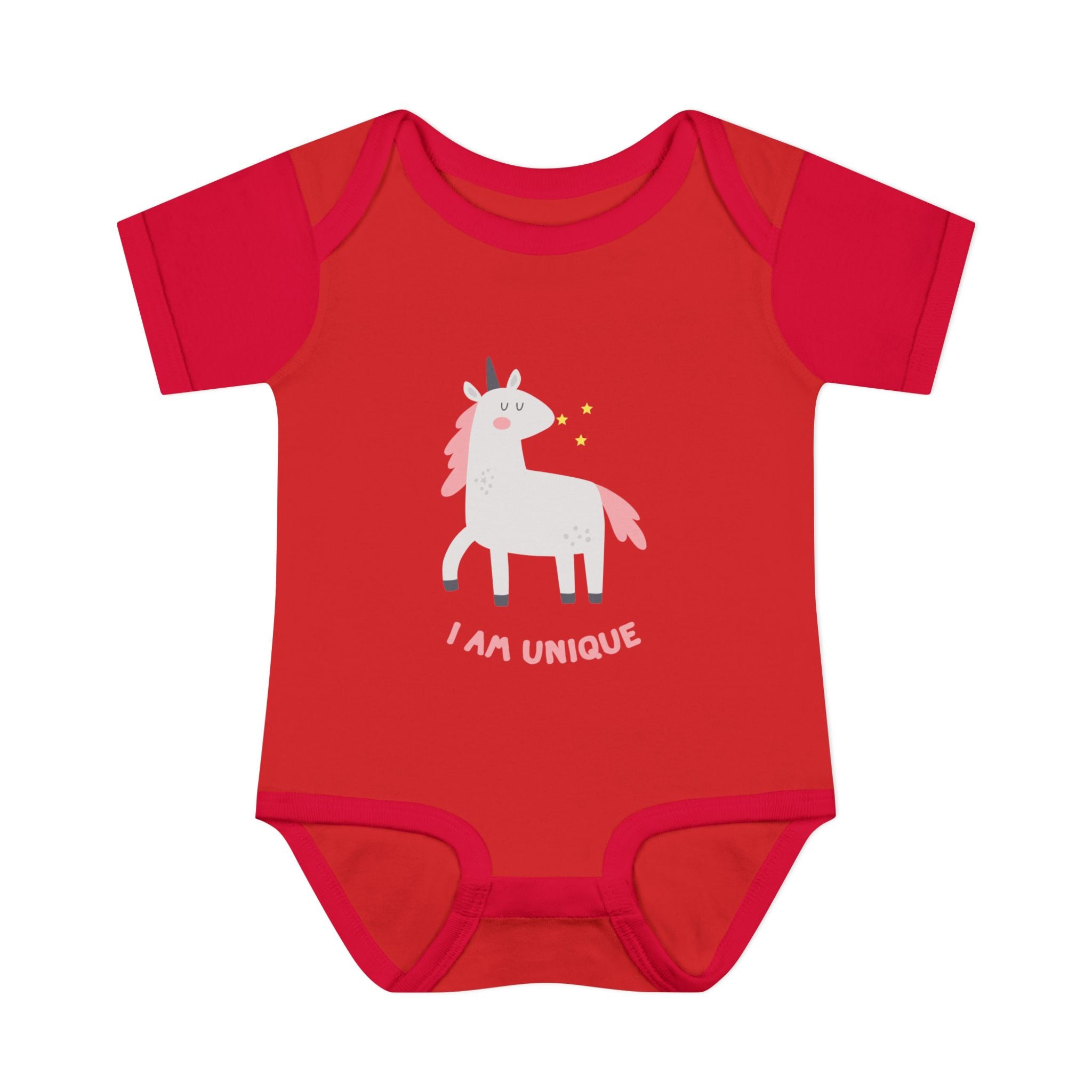 I Am Unique Unicorn Infant Bodysuit – Cute Pink Baby Onesie for Newborns & Baby Showers
