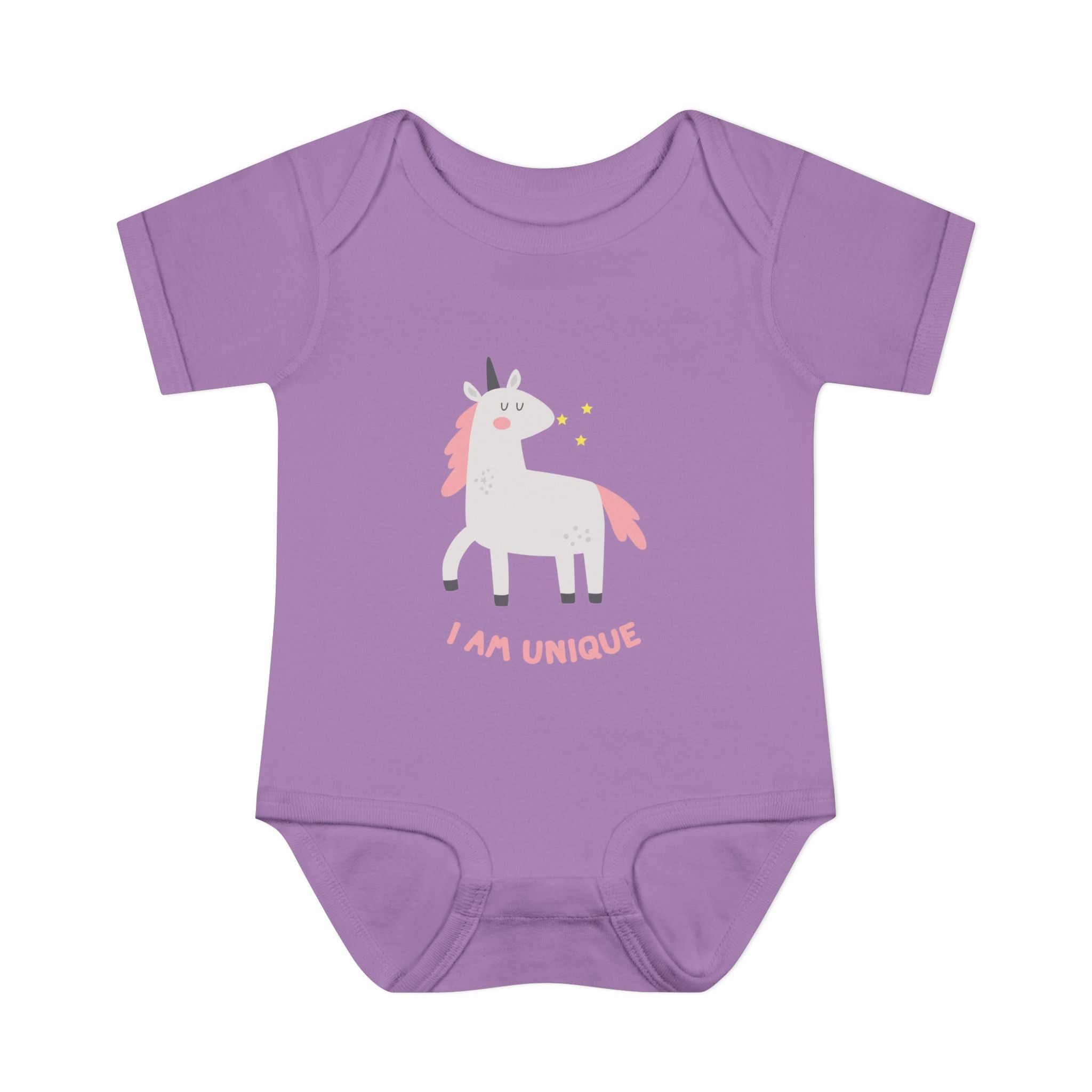 I Am Unique Unicorn Infant Bodysuit – Cute Pink Baby Onesie for Newborns & Baby Showers