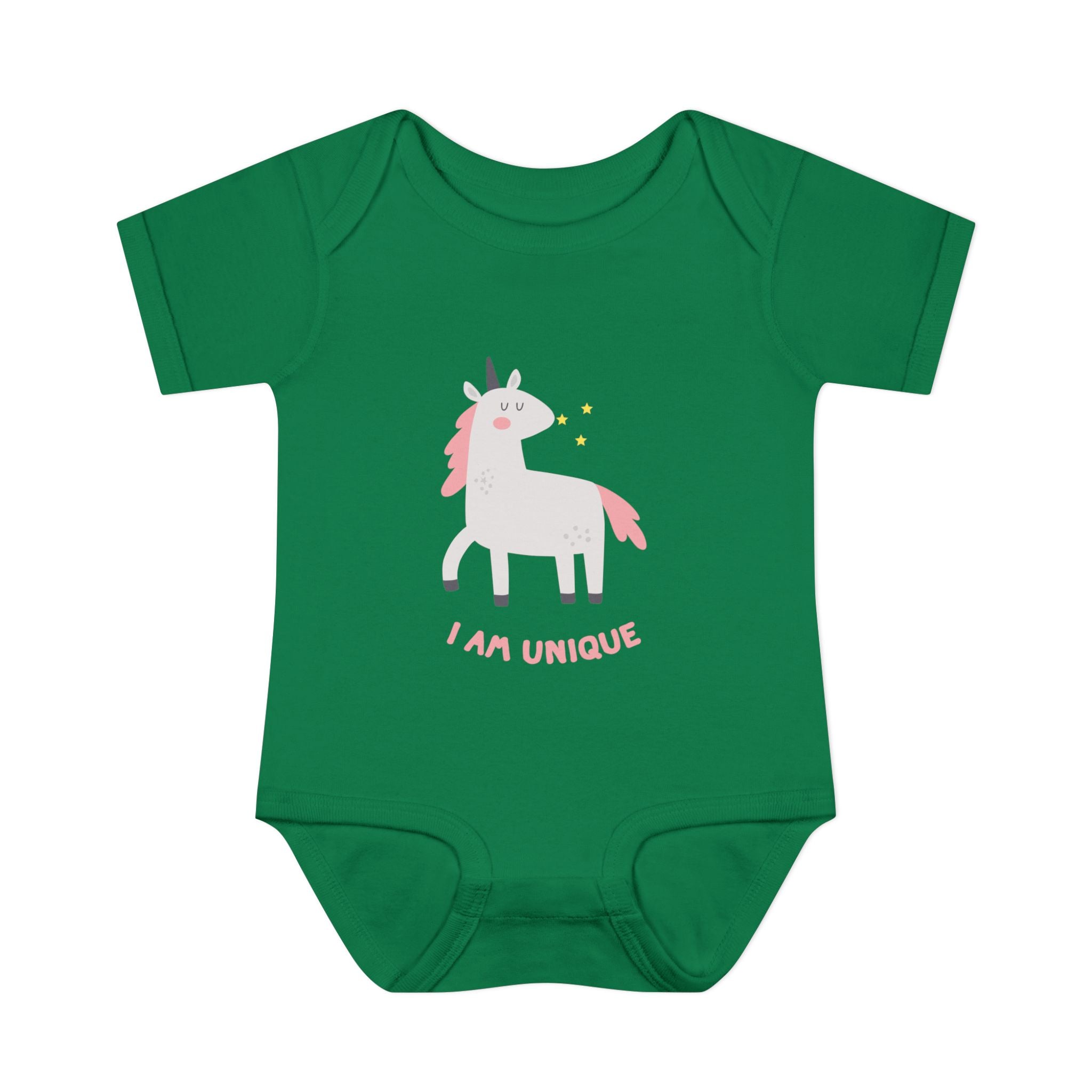 I Am Unique Unicorn Infant Bodysuit – Cute Pink Baby Onesie for Newborns & Baby Showers