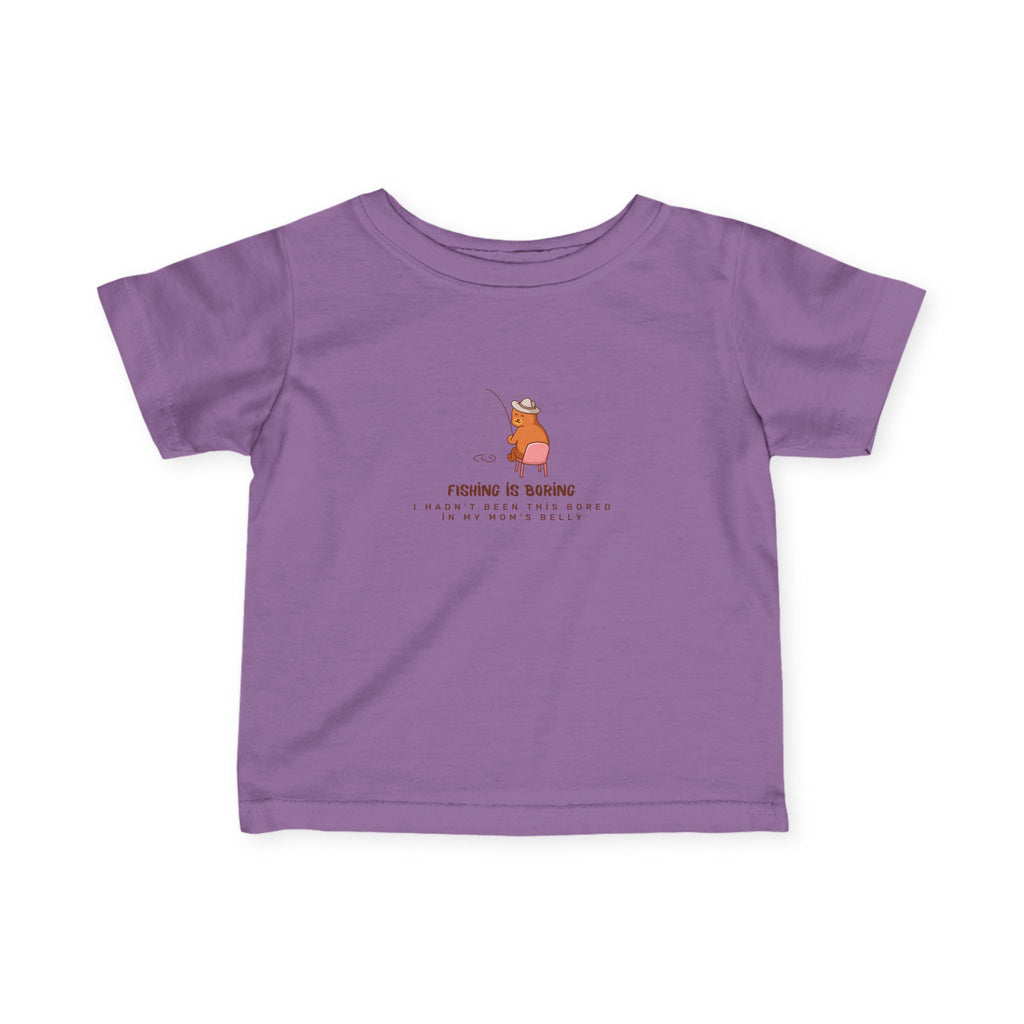 Infant Tee – Fıshing is boring "Cute Bear" Baby Shirt