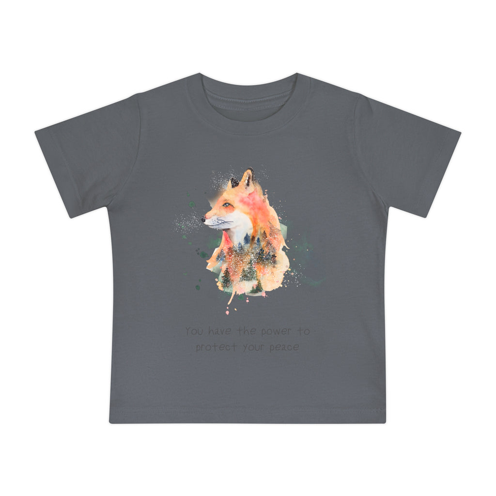 Baby Fox T‑Shirt - "You Have the Power to Protect Your Peace" Infant Tee