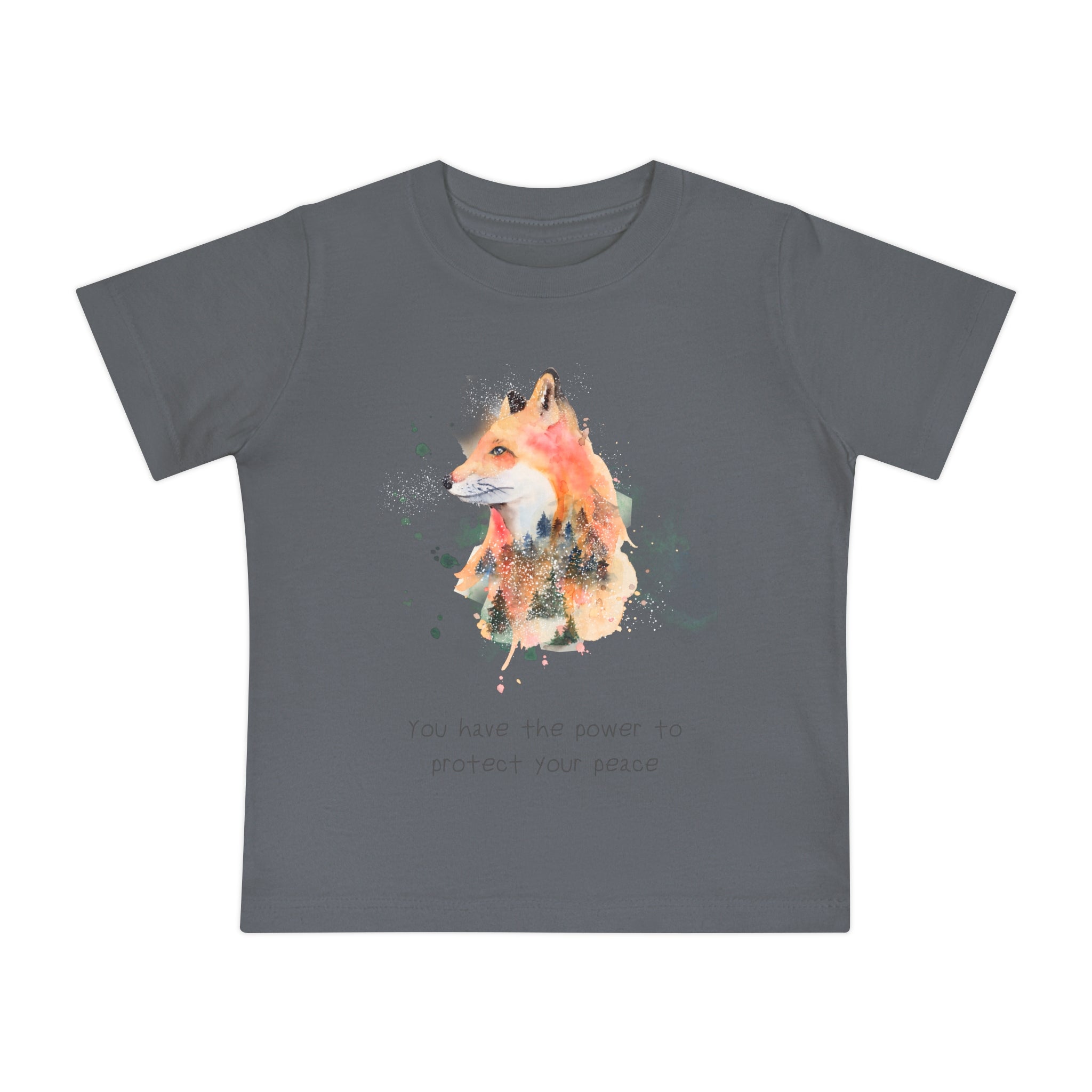 Baby Fox T‑Shirt - "You Have the Power to Protect Your Peace" Infant Tee