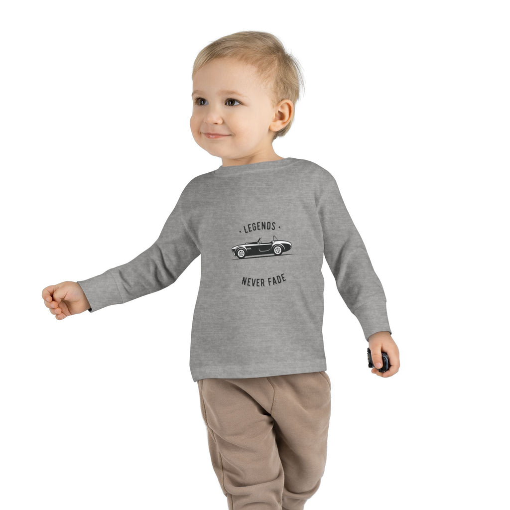 Toddler Long Sleeve Tee — 'Legends Never Fade' Vintage Car