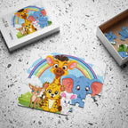 30-Piece Kids Animal Puzzle — Rainbow Safari Toddler Jigsaw