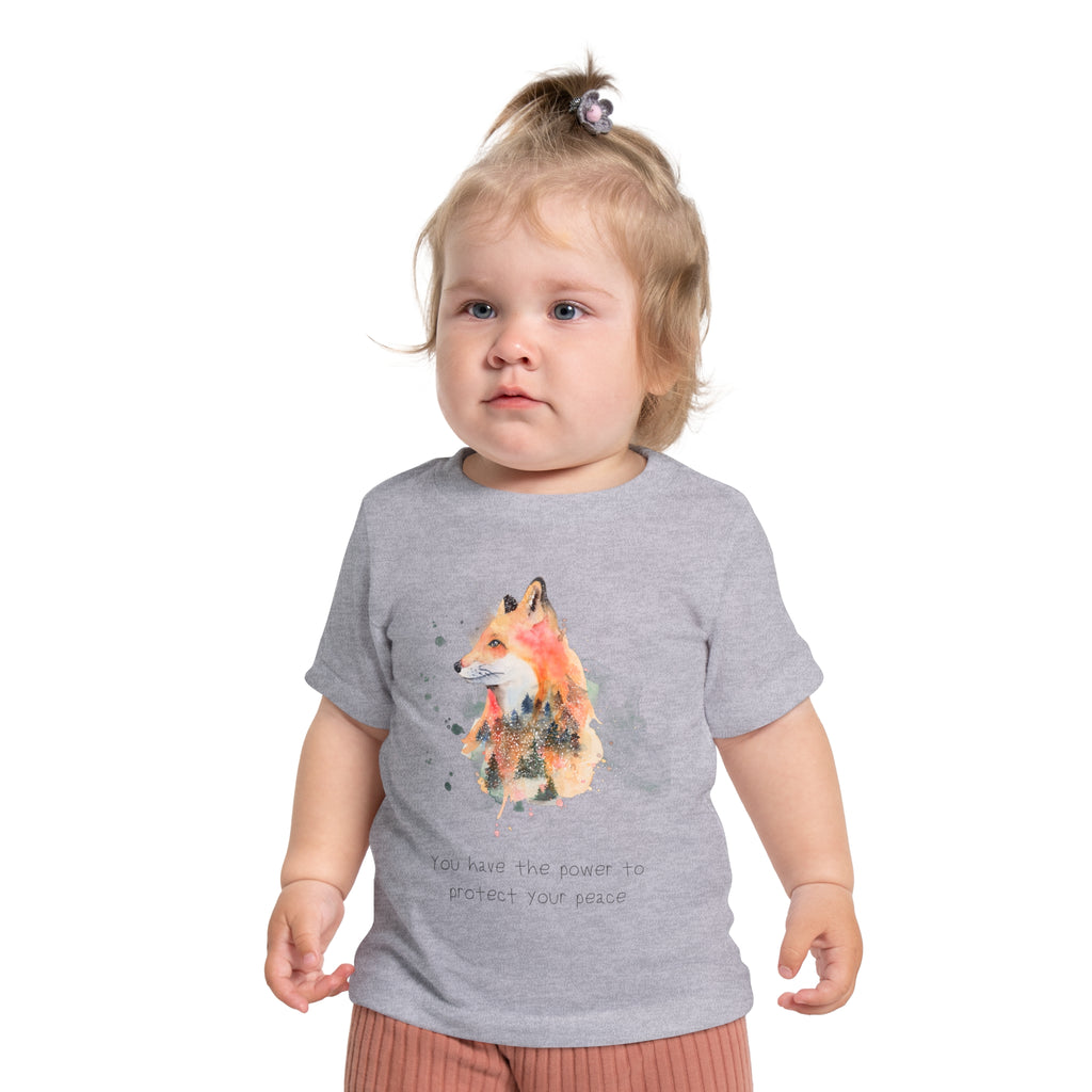Baby Fox T‑Shirt - "You Have the Power to Protect Your Peace" Infant Tee
