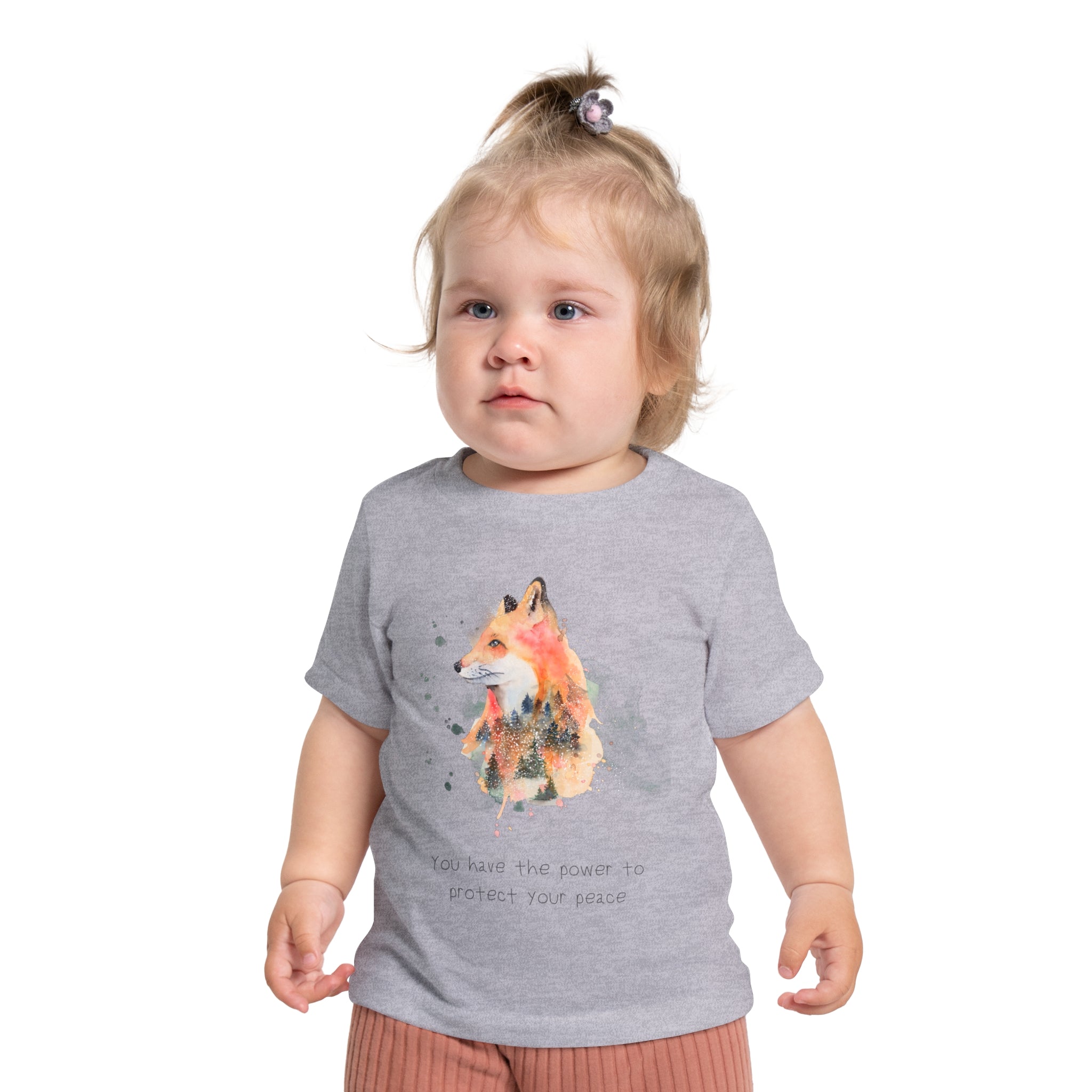 Baby Fox T‑Shirt - "You Have the Power to Protect Your Peace" Infant Tee