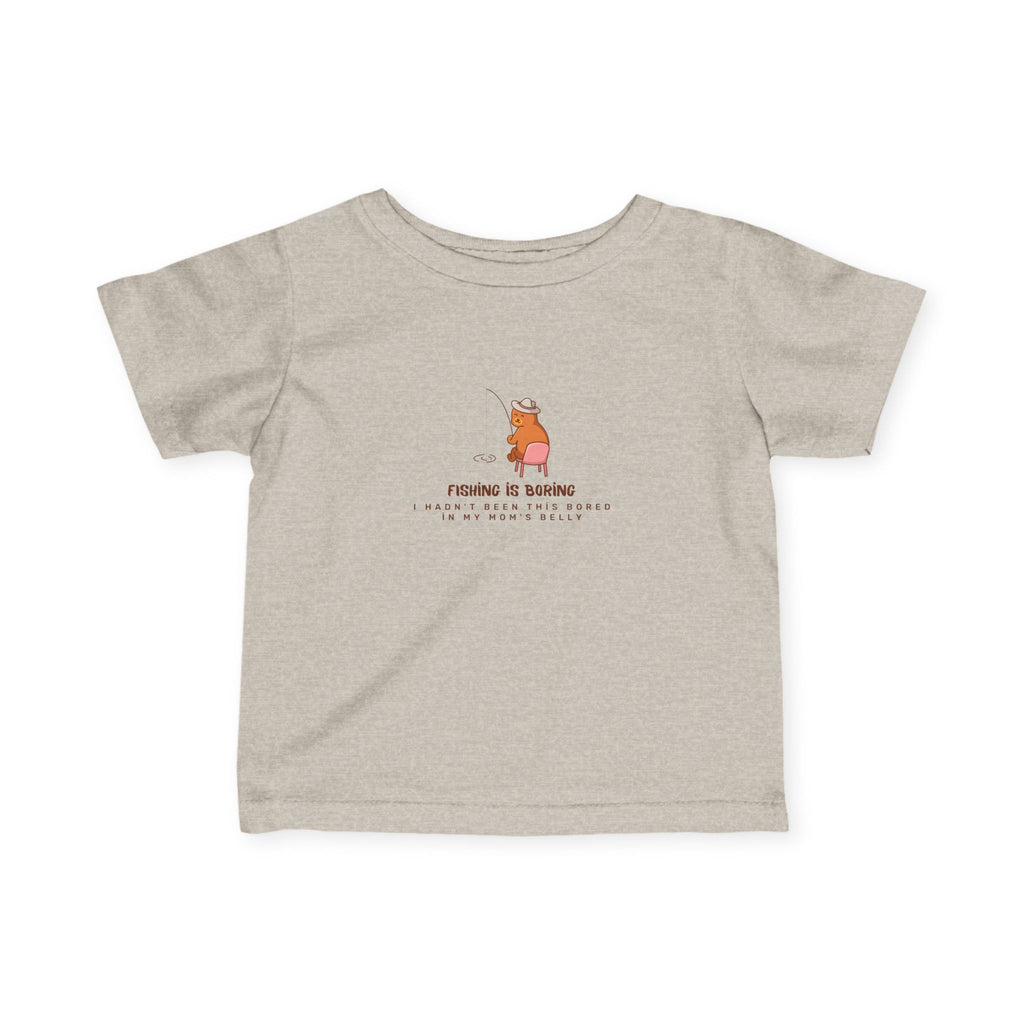 Infant Tee – Fıshing is boring "Cute Bear" Baby Shirt