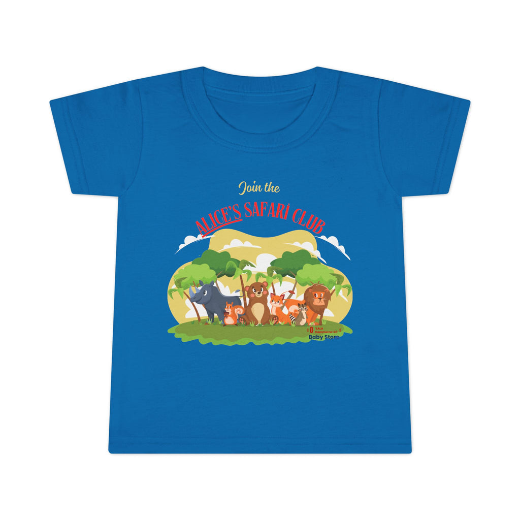 Toddler T-Shirt – Cute Safari Animal Crew Graphic Tee (Join the Wild Safari Club)