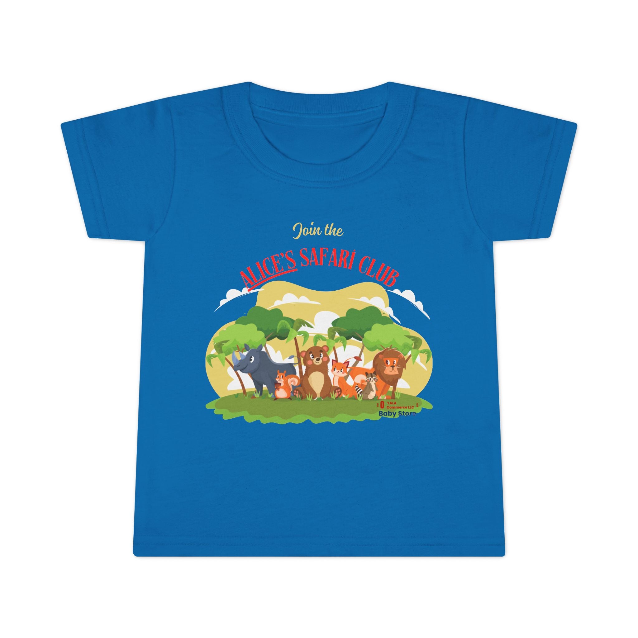 Toddler T-Shirt – Cute Safari Animal Crew Graphic Tee (Join the Wild Safari Club)