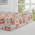 Changing Pad Cover - Whimsical Red Mermaid Nursery Print